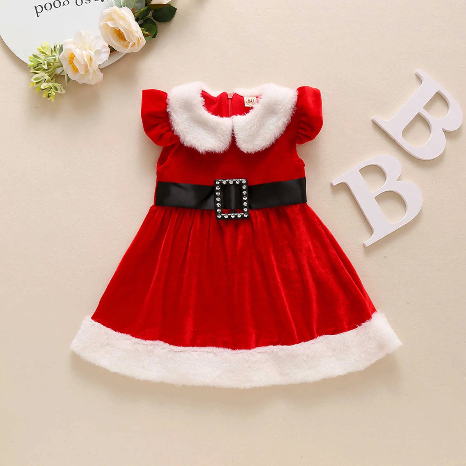 6m-5t Girls Weihnachten Kleid Weihnachten Fluffys Rüschenblasenrock Prinzessin Kleider Kleidung für Kleinkind Baby Girl Kleid Q0716