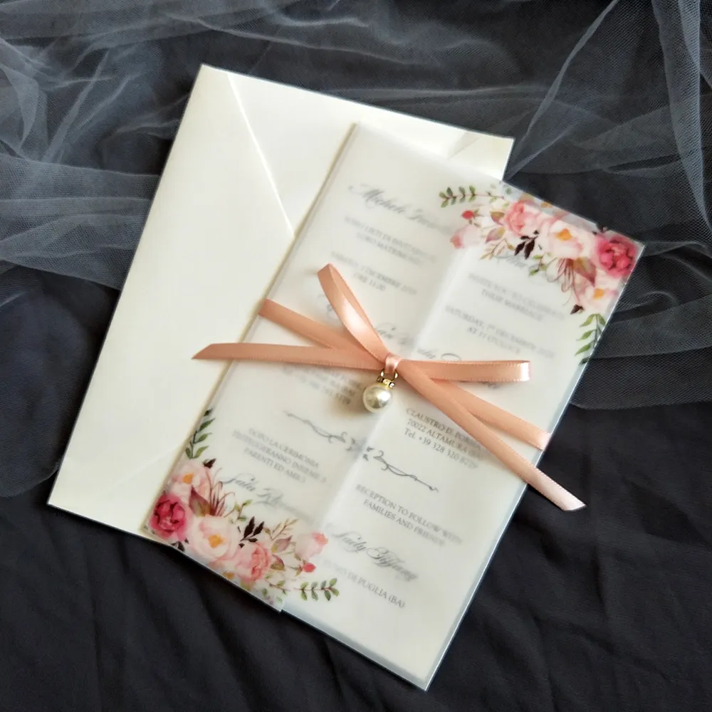 Spring Flower Vellum Wedding Invitations with Rhinestone and Ribbon Folded  Floral Cards for Bridal Shower and Sweet 15 Birthday Party from Dhgate  Wedding Invitations - price 0.76, image size:1000x1000