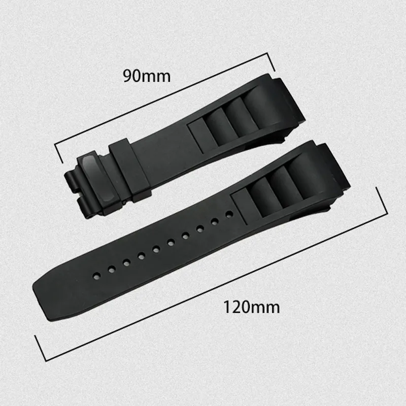 28 mm siliconen rubberen veerbar horlogeband voor RM RM011314J