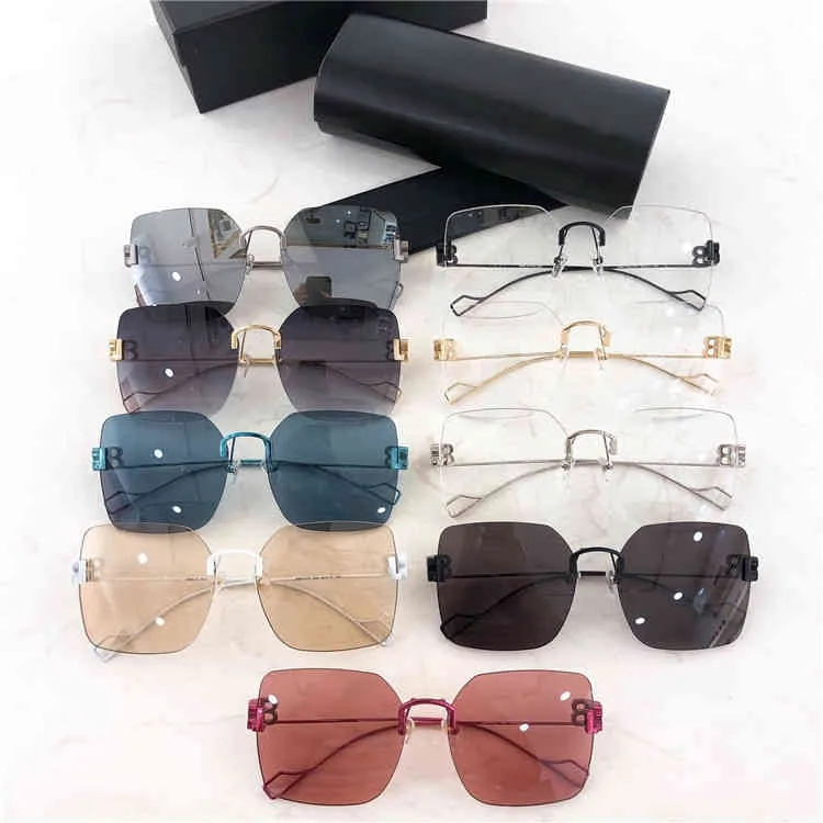 2022 Factory Wholesale High Quality Paris Sunglasses double rimless large square plain sunglasses bb0113o