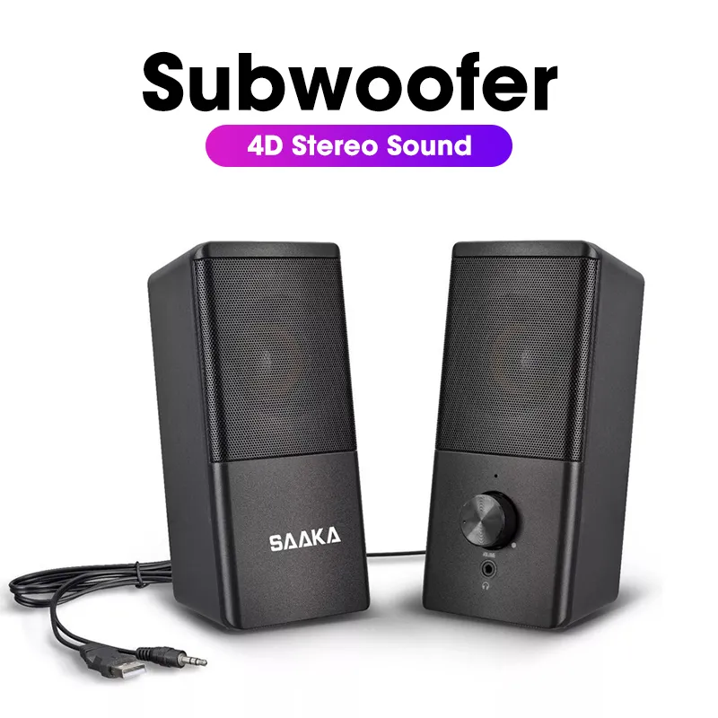 USB Computer 4D Stereo Surround Sound Bar PC Lautsprecher Mini Subwoofer Lautsprecher Heimkino Dual Musik System Altavoces