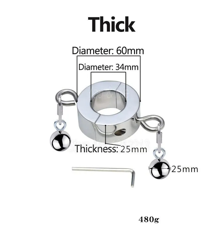 Metal Penis Ring Male Testicle Ball Stretcher Scrotum Cock Locking