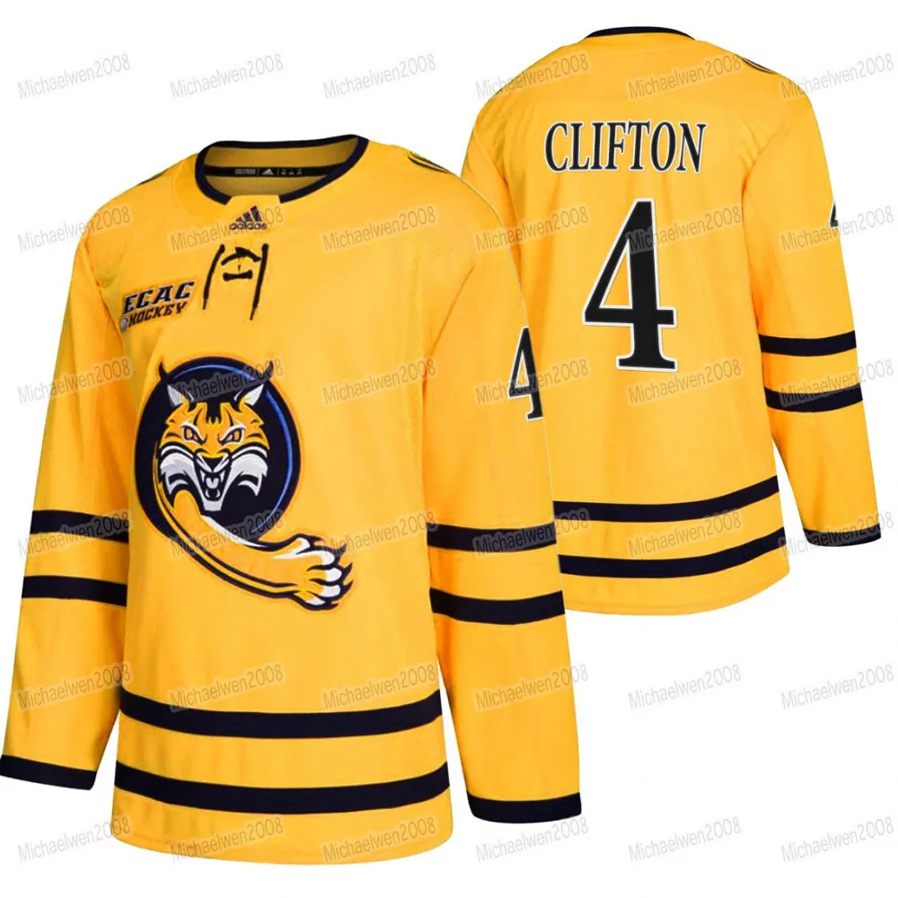 Quinnipiac Bobcats College Hockey Jersey Customizable With Player