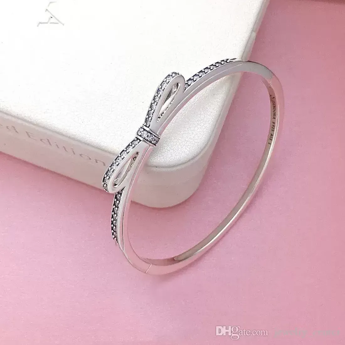 Designer Jewelry 925 Silver Bracelet Charm Bead fit Pandora CZ Diamond Bow Bangle Slide Bracelets Beads European Style Charms Beaded Murano
