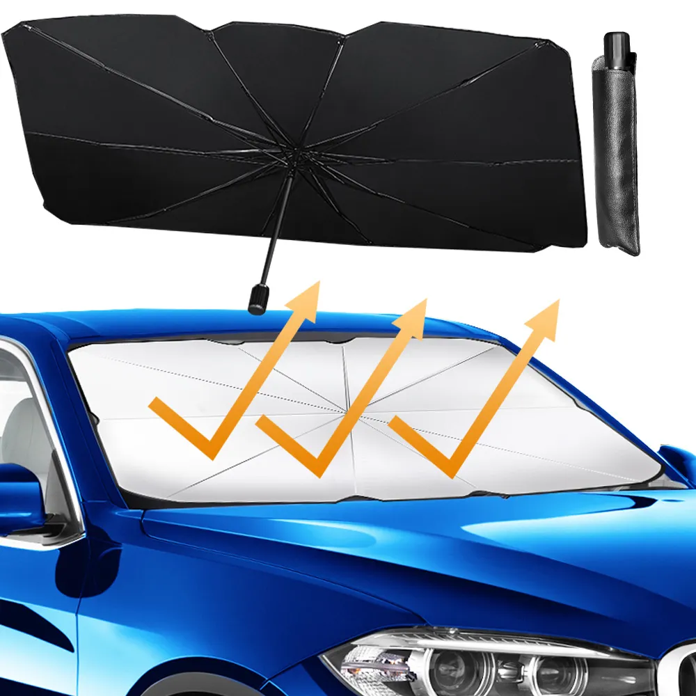 Parasol plegable para parabrisas de coche, reflector de rayos UV para  ventana delantera, parasol para proteger el vehículo fresco, color azul (55  x