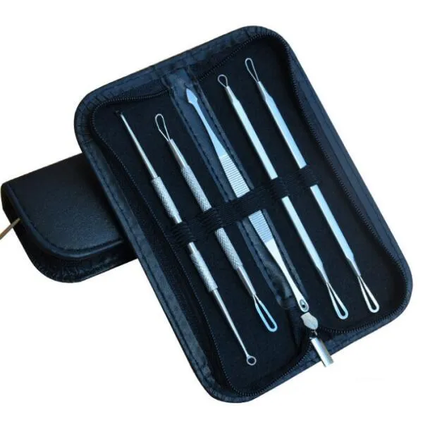 5PCS / 7PCS Personla Home Garden Comedone Brufolo Blemish Extractor Remover Tools Black Head Acne Needle Facial Tool Kit Set Make Up Prodotto per la cura della pelle M069