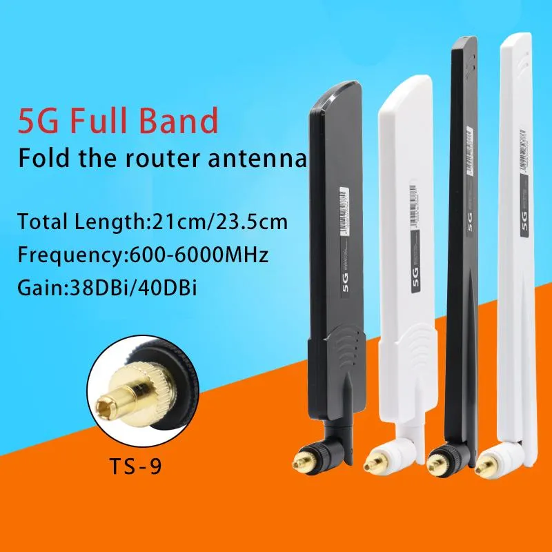 Antenne de routeur 5G CPE Pro antennes portables WIFI pleine bande interface TS9 à gain élevé 40DBI 600-6000 MHz pour les routeurs Huawei b311 5E773