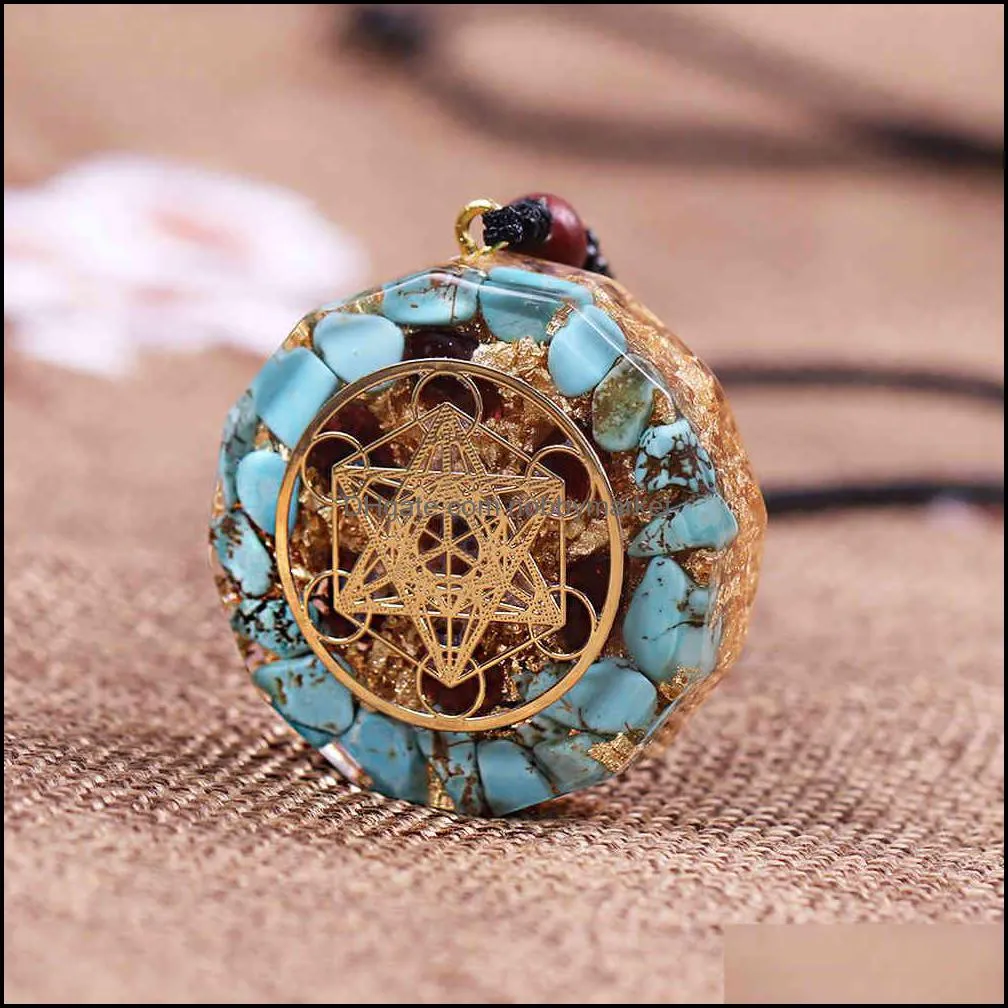 Orgonite Energy Pendant Metatron`s Cube Reiki Energy Consciousness Promote Autonomy Test Transport EMF Crystal Pendant 210323