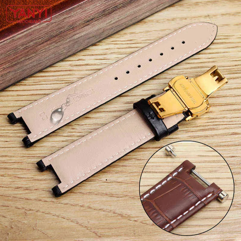 DHgate Genuine Leather Watch Band for GC Watches 22 13mm 20 11mm Notched Senior Watchband Wristwatches Band Screw H0915 Fashion Accessories