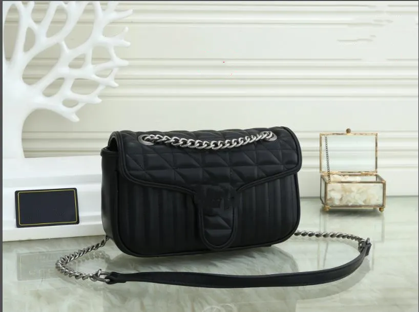2022 جديد عالية كوليتي أكياس الكلاسيكية المرأة سلسلة حقائب السيدات مركب حمل بو الجلود مخلب حقيبة الكتف حقيبة الإناث محفظة