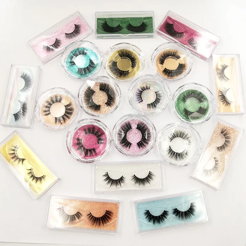 custom logo Eyelashes Bulk Wholesale 30 styles 3d Mink Lashes Pack Natural Thick False Eyelash Handmade Makeup FalseLashes