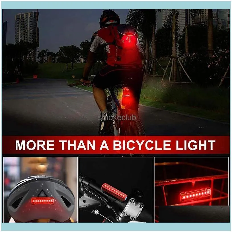 Bike Lights Tail Light,USB Rechargeable Bicycle Light 9 Leds High Brightness,IPX5 Waterproof Rear With 5 Modes