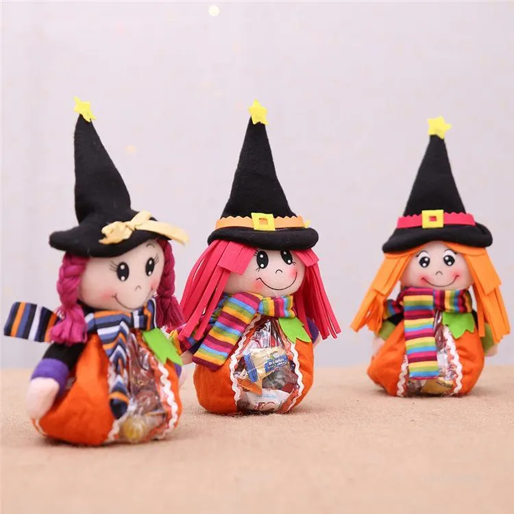 Party Supplies Halloween decorations transparent candy bag children Gift Bags witch decoration boxZC439