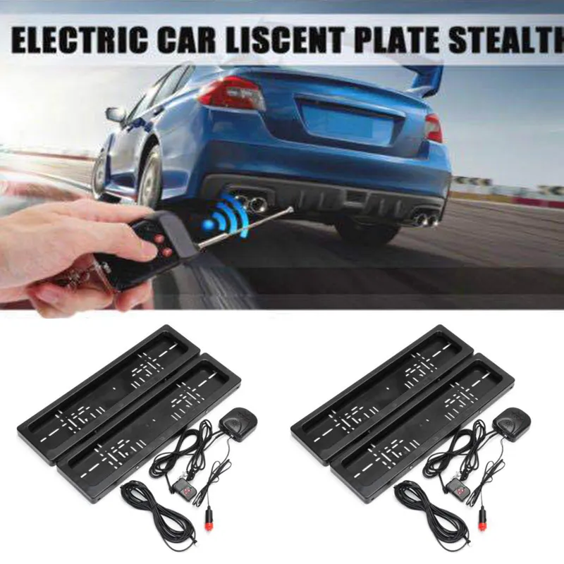 Electric stealth license plate cover discount