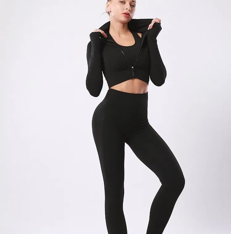 Catchsuits Casaco De Moda Fashion GymShark Algodão Yoga Terno Fêmeas Dois  Fitness Sports Sportwear Leggings Conjunto PCS Yogaworld Shirts Designer