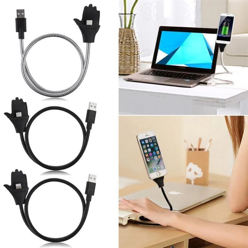 Reparatie Tools Kits Lazy Bracket Stand-up USB-oplaadkabel Flexibele telefoon Houder Charger voor Android