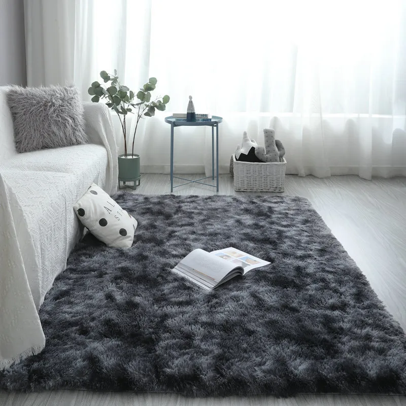 Tapis chaud pour salon grands tapis moelleux anti-dérapant Shaggy tapis salle à manger maison chambre tapis de sol 80x120cm 625 V2