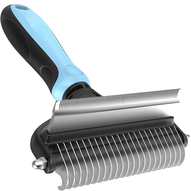 Neat Dog Cat Brush 2 lati Pet Grooming Tool per Deshedding Mats Grovigli Rimozione di niente più peli sgradevoli e volanti