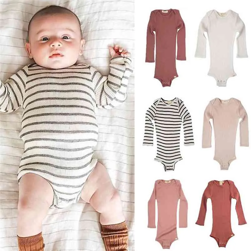 Enke MM 30% Silk Baby Autumn Clothes Long Sleeve Romper High Quality Infant Boy Girl Elasticity 210619