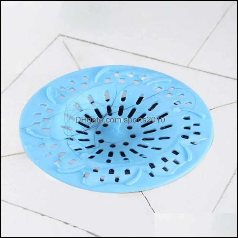 Drain Hair Stopper Cover Filter Sink Strainer Silicone Bathroom Kitchen Shower Anti-Clogging Shield Wash Bowls Sinks