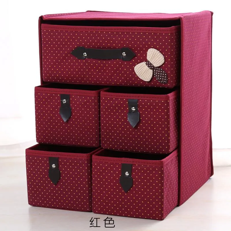 Förvaringslådor Bins HiFuar Non-Woven Folding Box Kläder Arrangör Garderob Hushållsbehållare Lådan Underkläder Sock Portable