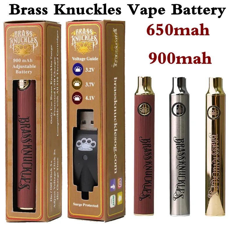 Brass Knuckles Cartridges Preheat Battery 650mAh 900mAh BK Adjustable