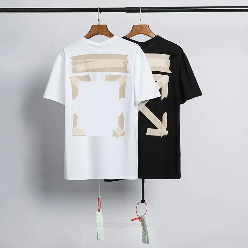 2022 Brand Men's Offs T Shirts Verão Hip Hop Homens Streetwear Letra camisetas Mulheres Designers Tops Camisa Skates Pintura a óleo Preto Branco OW Moda Njzx