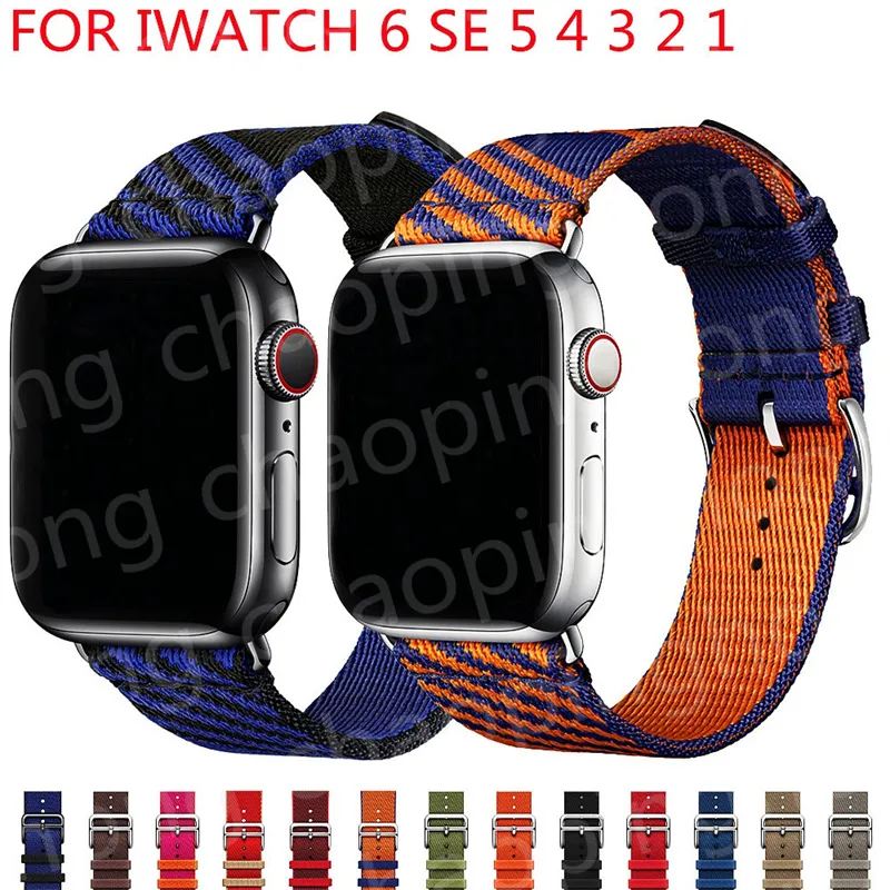 Nylon Gevlochten Rouge Springen Enkele Tour Band Voor IWatch 3 2 1 38mm 42mm Sport Band Apple Watch 6 SE 5 4 40mm 44mm Armband