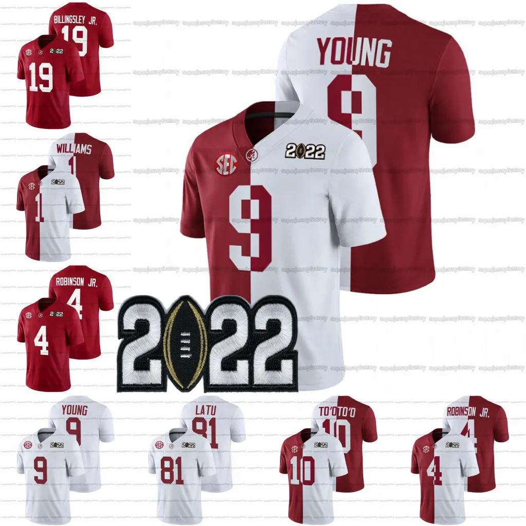 Özel Alabama Crimson Tide Jersey NCAA Koleji Futbol 2022 Patch Bryce Genç Henry To'oto'o Anderson Javon Baker Christian Harris