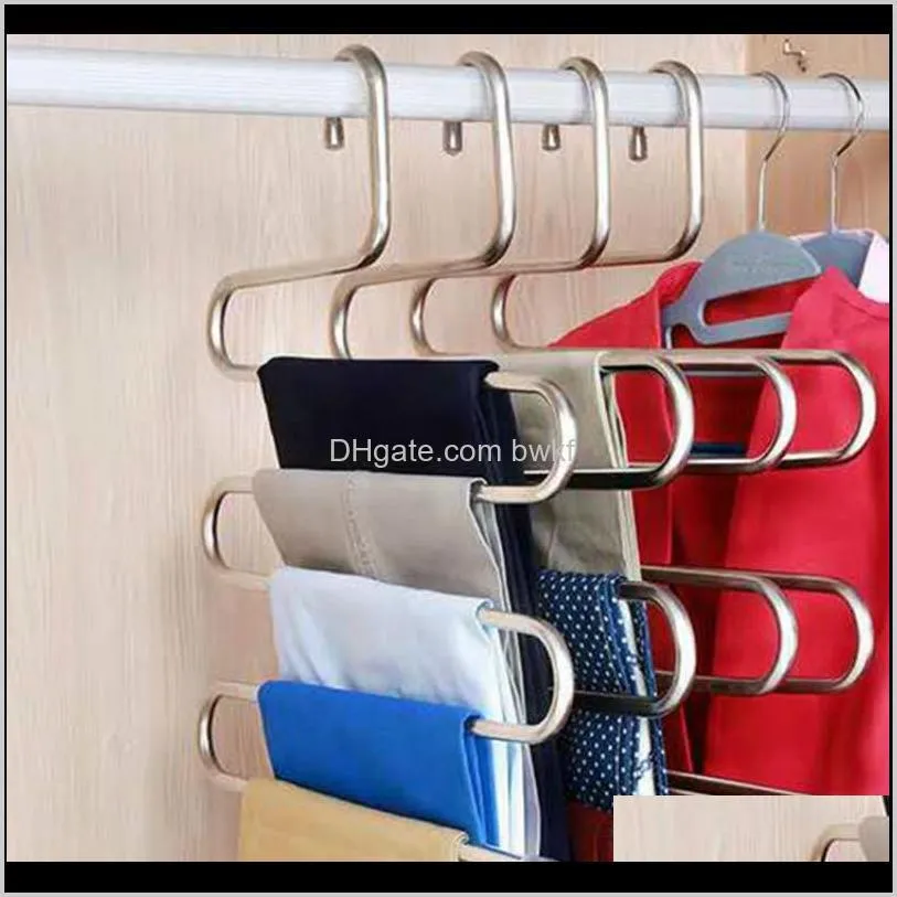 multi-functional s-type trouser rack stainless steel multi-layer trouser rack traceless adult trouser hanger