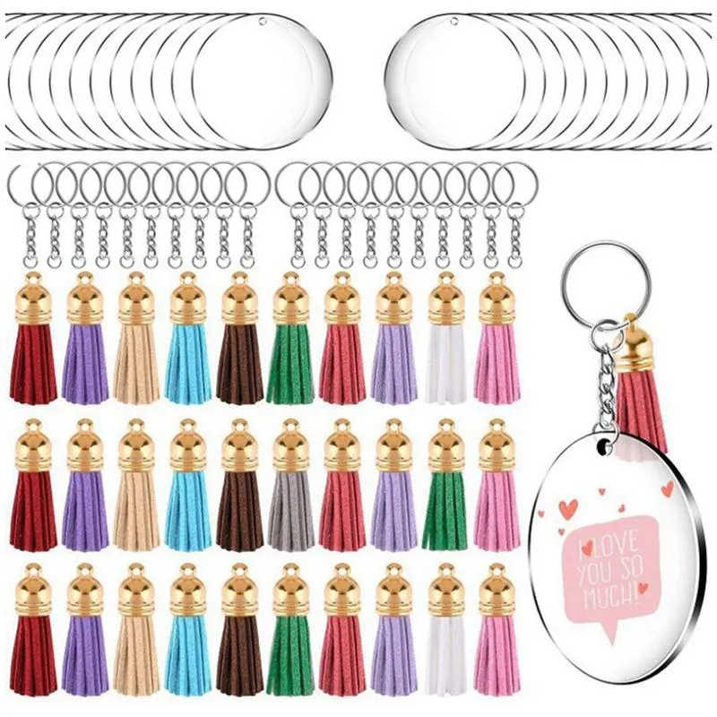 Clear Acrylic Circle Blank Acrylic Keychains Blanks For Cricut Vinyl  Project With Disc Blank And Tassels From Daisywear, $10.4