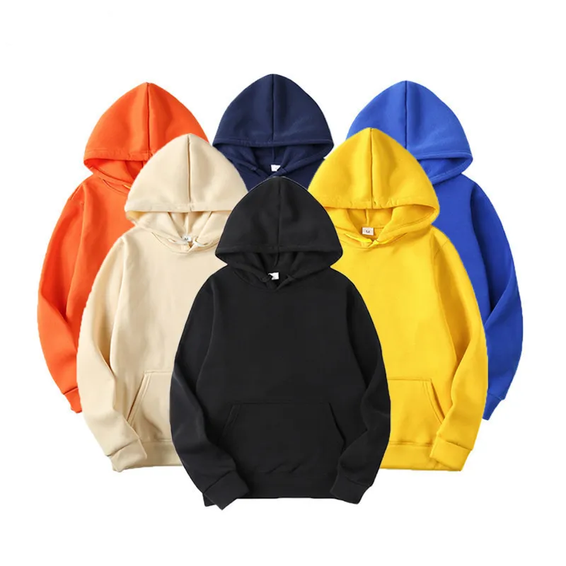 Designer Sweatshirts Solid Casual Hoodies Unisex Jacks DIY Street Hooded Jas Lange Mouwen Mode Hip Hop Uitloper Jumper Pullover CGGY210