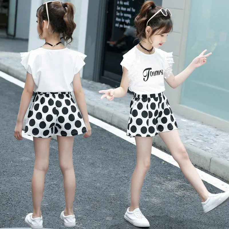 Clothing Sets 2021 Summer Kids Clothes Set Teenage Girl Children Outfits Girls Short Sleeve Suits Casual Tracksuit 6 8 10 12 Years