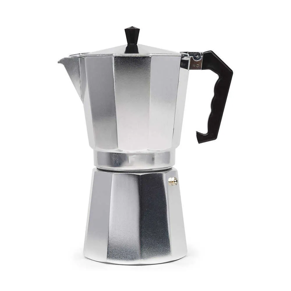 Moka Pot caffè Caffè espresso macchina induzione alluminio Italiano Coffeeware Strumenti classici Cafetiere Latte Stove Top Portable Cafe