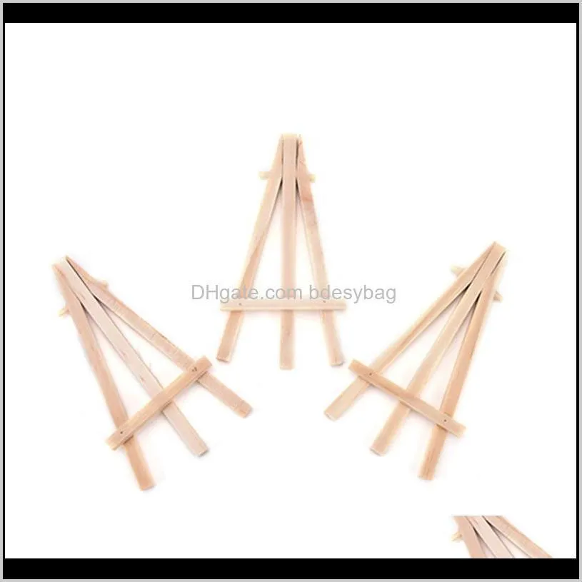 8x15cm natural wooden mini tripod easel mini display stand for wedding place name holder menu board minis tripod easel mini display