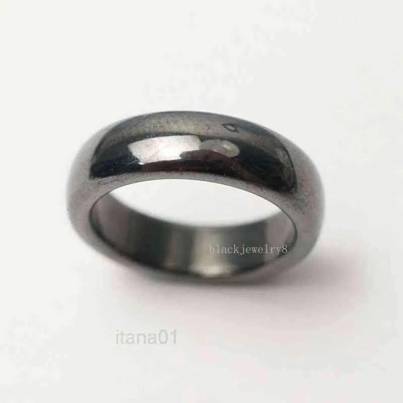 Bague de base en hématite magnétique noire, pour bijoux, colliers, accessoires de fabrication, taille 7 8 9 10 11 12 13