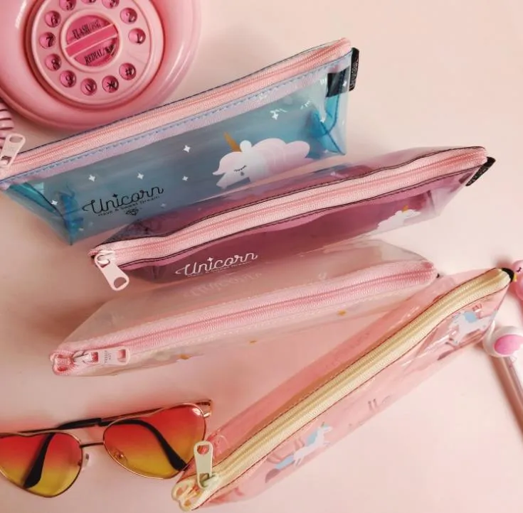 FIYUK Clear Pencil Case Bag Pen Holder Stationery Dual - View #3