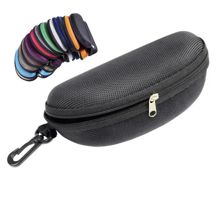 Oxford Eyeglass Case Zippered Sunglasses Protection Box, Black