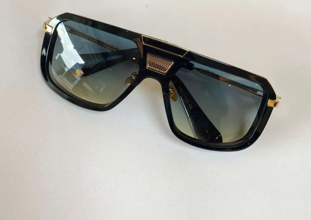 Shield Pilot Sunglasses EIGHT Goldd Green Shaded des lunettes de soleil Men Fashion Sunglasses Shades with Box282P