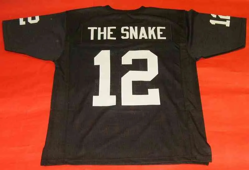 Custom Football Jersey Men Youth Women Vintage Ken Stabler Snake sällsynt hög skolstorlek S-6XL eller något namn och nummer tröjor