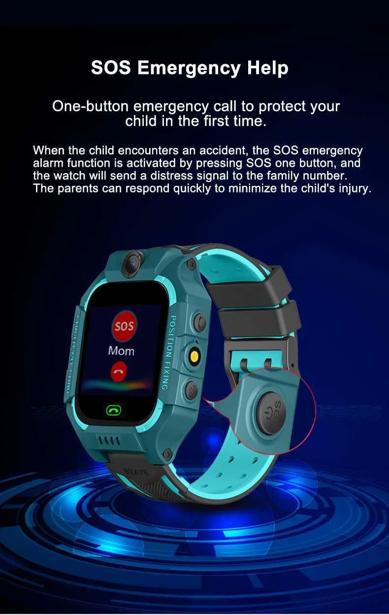 Comprar Reloj inteligente S1 para niños, tarjeta Sim, llamada, teléfono  inteligente con pantalla táctil ligera, relojes impermeables, versión en  inglés