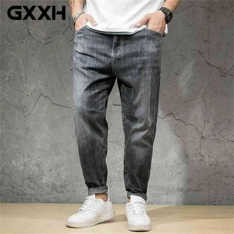 Plus Big Size 44 48 Men Stretch Spring Summer Jeans Brand Clothing Fashion Casual Denim Pants Male Quality 6XL 7XL 210716