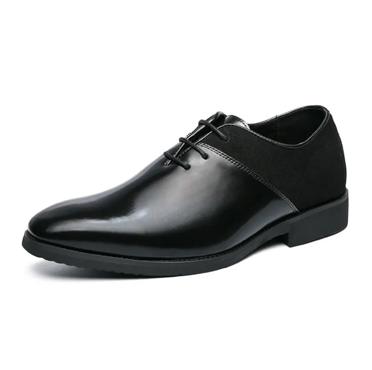 Chaussures en cuir Oxford pour hommes, Style classique, pointe d'aile, à lacets, pour robe de mariage et de bureau