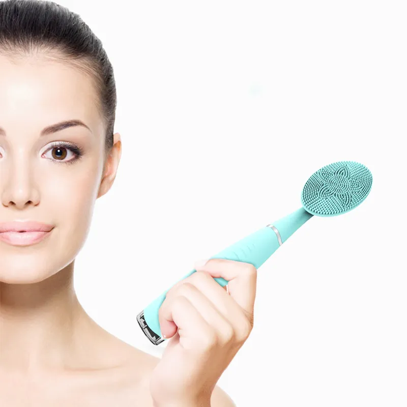 Facial Cleansing Borste uppladdningsbara 5 Funktionslägen för försiktig exfoliering av borttagning av blackhead Massage ansiktsrengöringsborstar