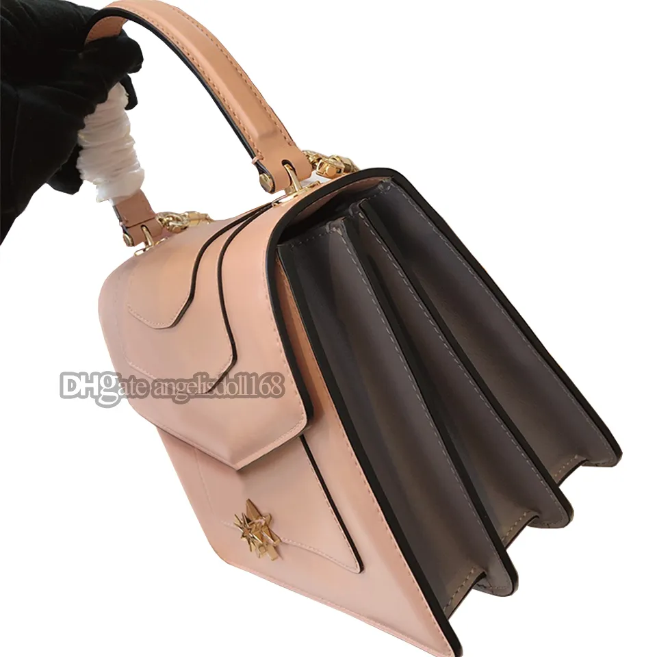 Designers bolsas Bolsas Bolsas de órgãos da serpente feminina Bolsa de órgãos Cruz para maquiagem espelho rosa Calfskin couro genuíno Top qualidade Sacos de ombro pequenos