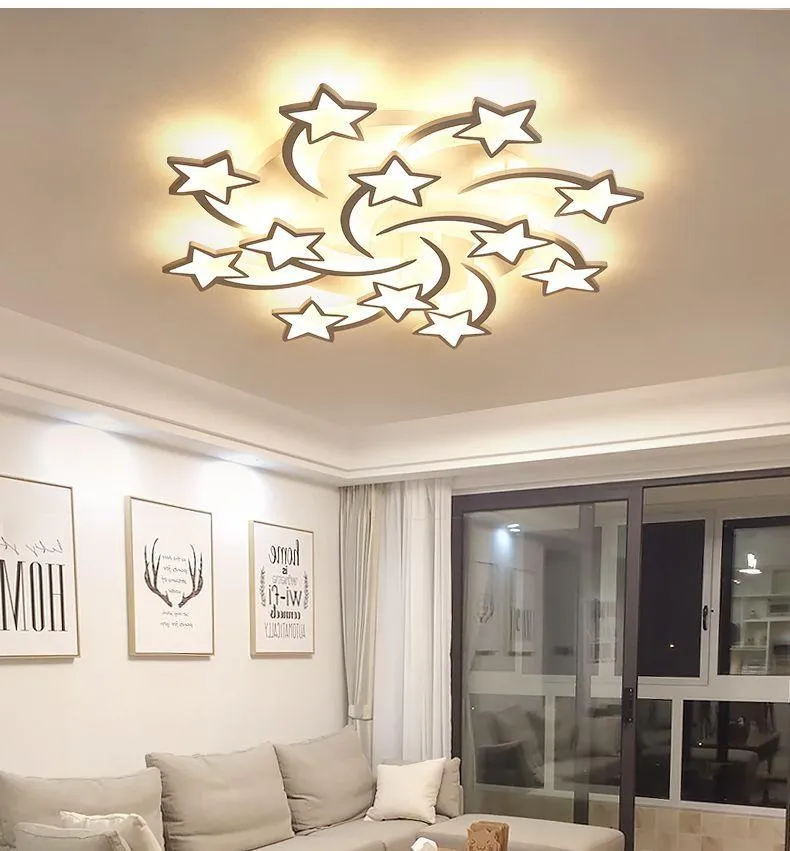 Hängsmycke Lampor Stjärnor LED Takljus Kök Living Room Kids Luxury Modern Chandeliers Fixtures