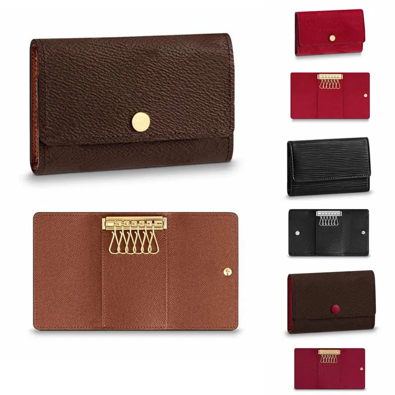 Designer Sleutel Portefeuilles Kaart Kaarthouder Dames Heren Sleutelhanger Mannen Keypurse Keyholder Dames KEYPOUCHS Sleutelhangers Klassieke Kechnouche All-match Brown Flower Portefeuille