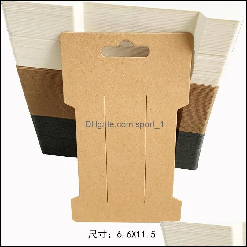 Jewelry Display Cards Kraft Paper Cards for Hair Accessories Display and Organizing Rectangular Paper Cardboard Hair Bow Holder