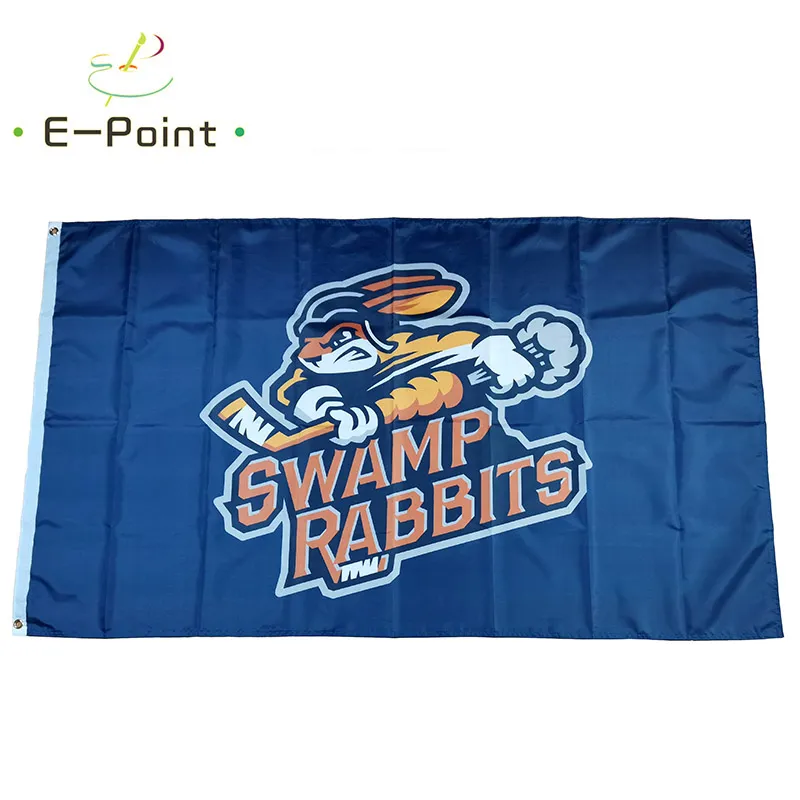 ECHL GREENVILLE Bataklık Tavşan Bayrak 3 * 5ft (90 cm * 150 cm) Polyester Afiş Dekorasyon Uçan Ev Bahçe Şenlikli Hediyeler