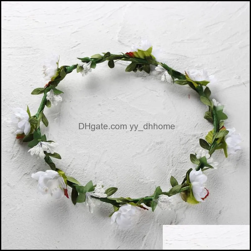 Bohemian Flower Wreath Garland Crown Festival Wedding Bridal Bridesmaid Headwear Floral Headband BOHO Headdress Headpiece Hair